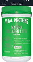 Vital Proteins Matcha Collagen Latte Vanilla 8.3oz Exp 8/15/2025