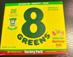 8 Greens Daily Greens Effervescent Tablets – Variety- 30 Tablets Exp 08/2027