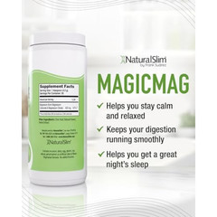 NaturalSlim MagicMag Magnesium Citrate Powder, Strawberry Lime, 8oz