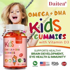 Kids Omega+Dha Supports Healthy Brain Function & Heart Health 60 Gummies