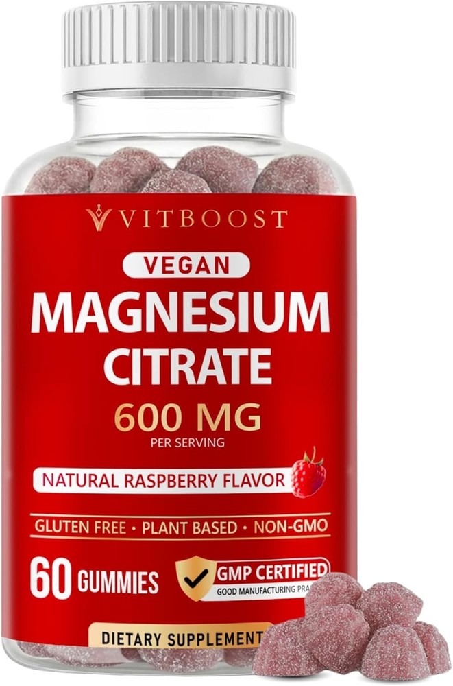 Vitboost Magnesium Citrate Gummies 600mg – 60 Count