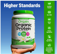 Orgain Organic Vegan Protein Powder Vanilla Bean 2.03 lb Plant Protein