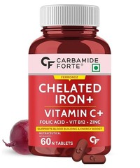 Carbamide Forte Chelated Iron + Vitamin C B12 Folic Acid & Zinc – 60 Veg Tablets