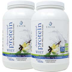 Eniva Clean & Natural 100% Protein Isolate Powder, Grass Fed EXP: 10/2027
