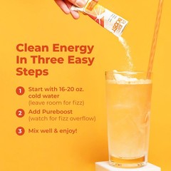 Pureboost SugarFree Clean Energy Booster, Citrus Sunrise 30 Count, Refreshing…