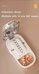 Adjustable Precise Pill Cutter Storage Box Portable Drug Tablet Medicine Dust US