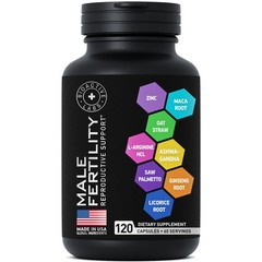 Fertility Supplements for Men Zinc Maca Ashwagandha L Arginine Male Vitality