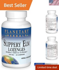 Slippery Elm Lozenges, Herbal Throat Support, 24 Lozenge