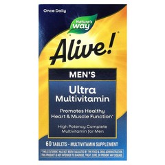 2 X Nature’s Way, Alive! Men’s Ultra Multivitamin, 60 Tablets