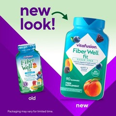 Vitafusion Fiber Well Fit Gummies | 4g | 90 Count | Sugar Free Adult Gummy |…
