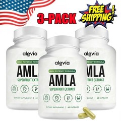 3x Alevia Organic Amla Capsules 1000mg Indian Gooseberry Antioxidant Supplement