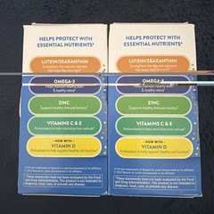 2 Bausch+Lomb Ocuvite Adult 50+ Eye Vitamins+ Omega 3, Zinc, D (100 Total) 01/27