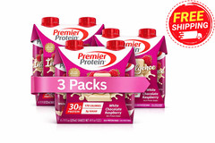 Premier Protein Indulgence Protein Shake, White Chocolate Raspberry, 12 Ct
