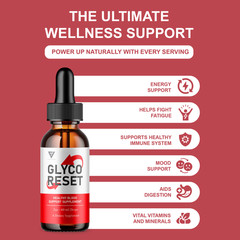 (5 Pack) Glyco Reset Drops, GlycoReset Premium Blood Support Supplement (10oz)