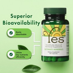 Ultimate Efas Yes Chelated Magnesium Zinc Multimineral Supplement Iron Selenium