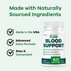 Healthy Flow Blood Support Supplement Capsules Circulation 1 Pack 60Ct