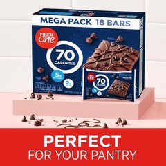 Mega Pack 70 Calorie Brownies – Guilt-Free Chocolate Fudge Snack Bars, 18 Count