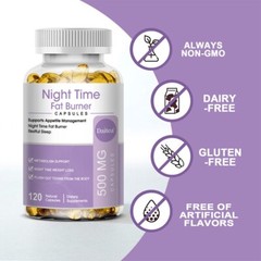 Weight Loss Supplements Slimming Pill Diet Night Time Fat Burner 500mg 120 Caps