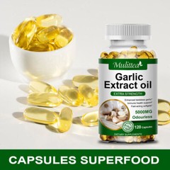 Garlic Oil 5000mg 120 Rapid Release Softgels Capsules 5000 Extract organic Pills
