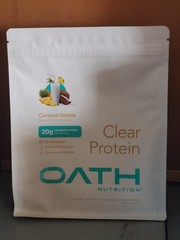 (BB 08/27) Oath Nutrition Clear Protein Coconut Colada Drink Mix – 18.3 oz.