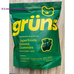 Gruns SuperFood Greens Gummies – Low Sugar – 28 Pack