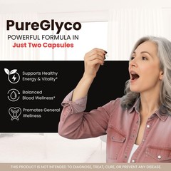 PureGlyco Blood Sugar Support Supplement Capsules Natural 1 Pack 60Ct