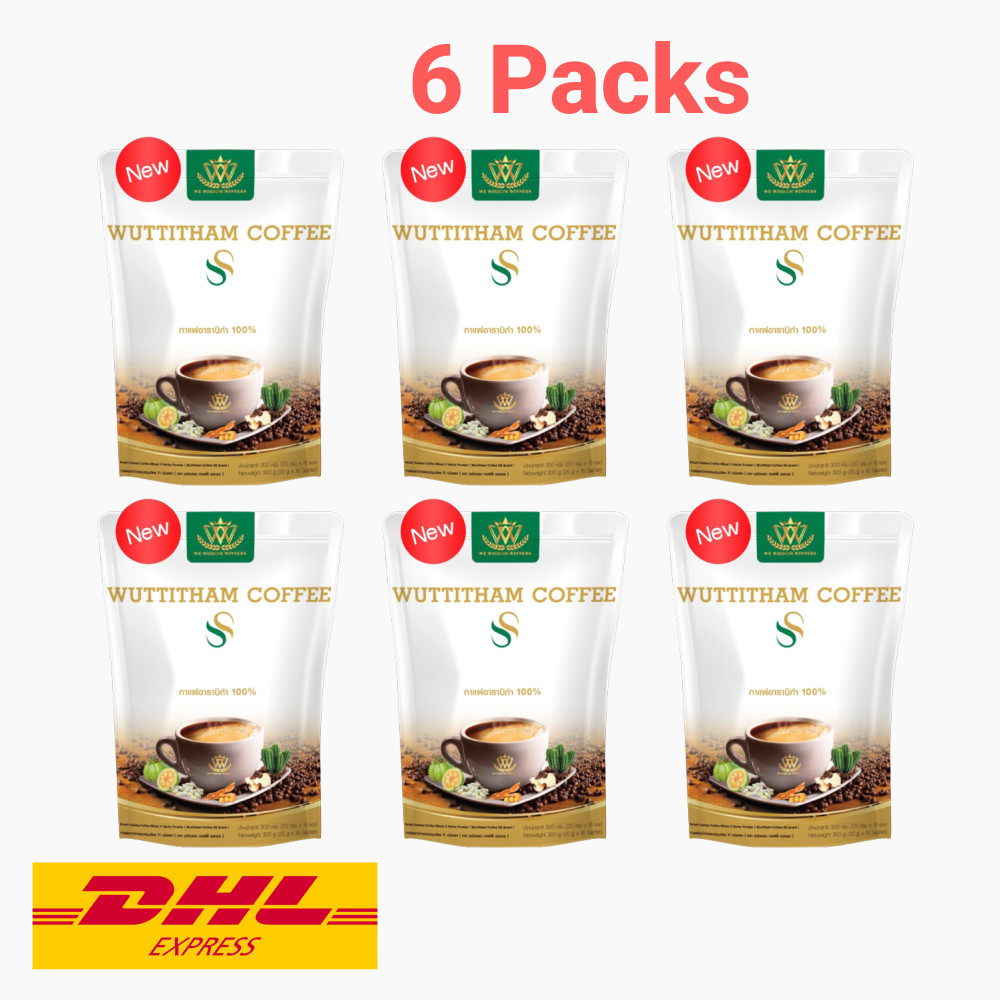 6x Wuttitham Instant Coffee Health Weight Control Anti Aging Slimming Drink DHL