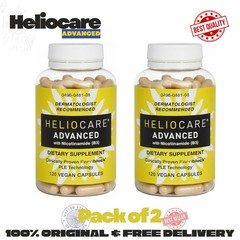 2 Packs Heliocare Advanced Nicotinamide B3 Skin Health 120 Pills Exp: 07/2027