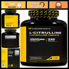 L-Citrulline 2500mg – 240 Tablets, 120 Servings – Boost Energy & Performance