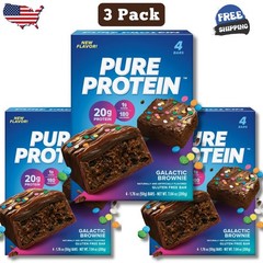 Pure Protein Pure Protein Bars Non-GMO, High Protein, Galactic Brownie, 12 Count