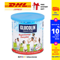 2 X Glucolin Glucose Powder (ORIGINAL FLAVOUR) 420G Instant Energy + Vitamin D