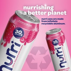 Nurri Ultra-Filtered Milk Shake 30g Protein Strawberry 11 fl oz 12 ct