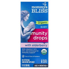 Organic Baby Immunity Drops With Elderberry, Age 4 Months+, 3 fl oz (90 ml)
