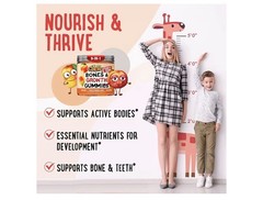 2 Pack Bundle! OH MY CHEWY Bones & Height Growth Gummies Supplement