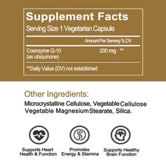 CoQ10 200mg SoftGels COQ10 – CQ10 Coenzyme Q10 Supplement, for Cellular Energy