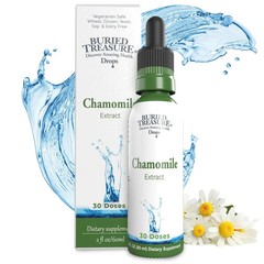 Buried Treasure Chamomile Drops – 30 Servings, 2oz, Liquid Herbal Calm Supple…