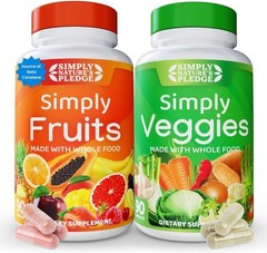 -Friendly 42 Fruit & Vegetable Capsules for Digestive and Immune Health