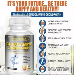 2 X GLUCOSAMINE CHONDROITIN TURMERIC JOINT SUPPORT 2260MG TRIPLE STRENGTH Ct180