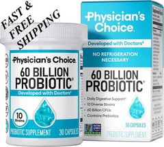 3 BOTTLES- Physician’s Choice 60 Billion Probiotic Dietary Supplement-30Capsules