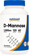 Nutricost D-Mannose 500mg Per Capsule, 120 Capsules, 1000mg Per Serving