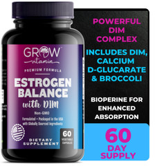 DIM Supplement Plus BioPerine for Menopause, PCOS, Estrogen Metabolism & Balance