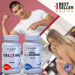 CREATINE & L-ARGININE – Muscle Recovery & Nitric Oxide Support – 120 Capsules