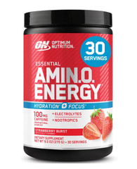 Optimum Nutrition Amino Energy Hydration + Focus Powder, Strawberry Burst 9.5 oz