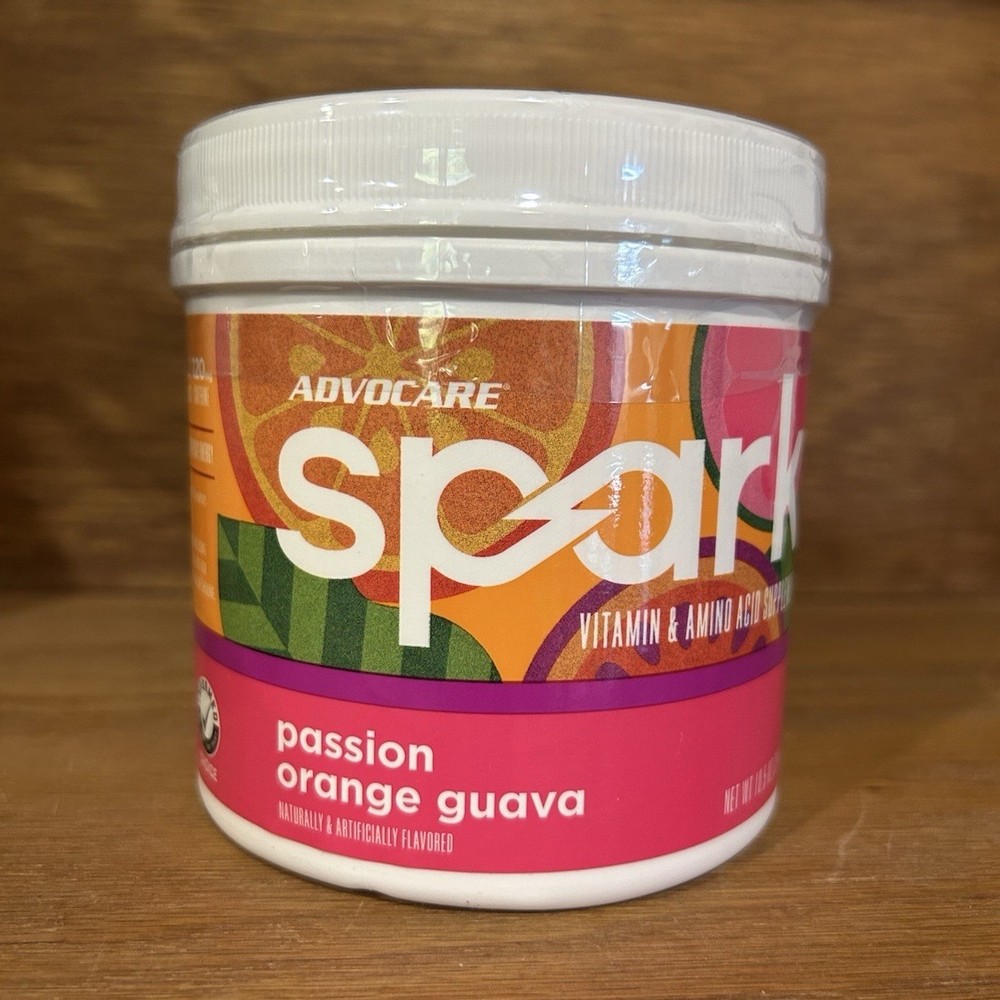 AdvoCare Spark Energy Drink Mix Powder Passion Orange Guava A7935 Exp 07/26