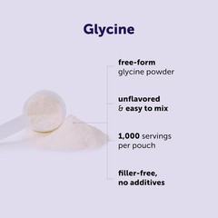 Glycine Powder, 1KG 2.2 Pounds, Glycine 1000mg Per Serving, Water Soluble and…
