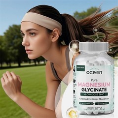 Organics Ocean Pure Magnesium Glycinate with Zinc- Strength Chelated- 90 Count