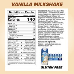Pure Protein Vanilla Protein Shake, 30g Complete Protein 11oz Bottles, 12 Pack