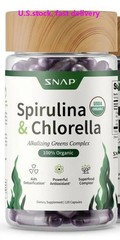 SNAP Spirulina & Chlorella Alkalizing Greens Detox Antioxidant 120 Caps
