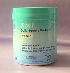 Biosil Daily Beauty Protein Powder Vanilla Vegan Soy & Pea Free 17 oz 12/2027