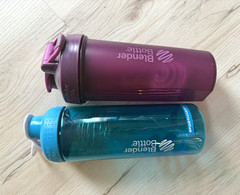 BlenderBottle SportMixer 2-Pack 28 oz Shaker Bottles Purple/Blue w Mixing Balls